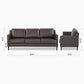 Sedona 3-Seater Sofa - Faux Leather