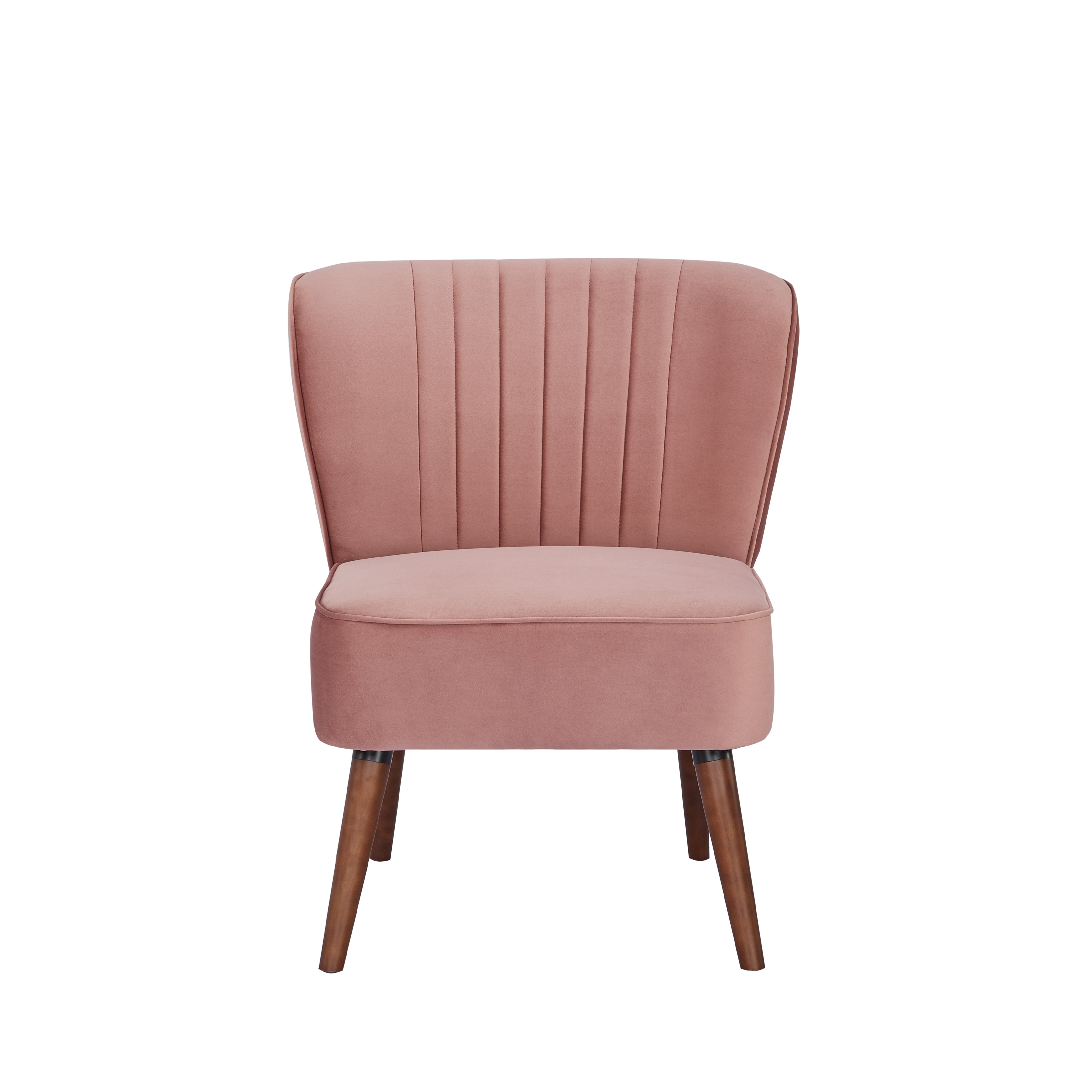 Pink velvet best sale slipper chair