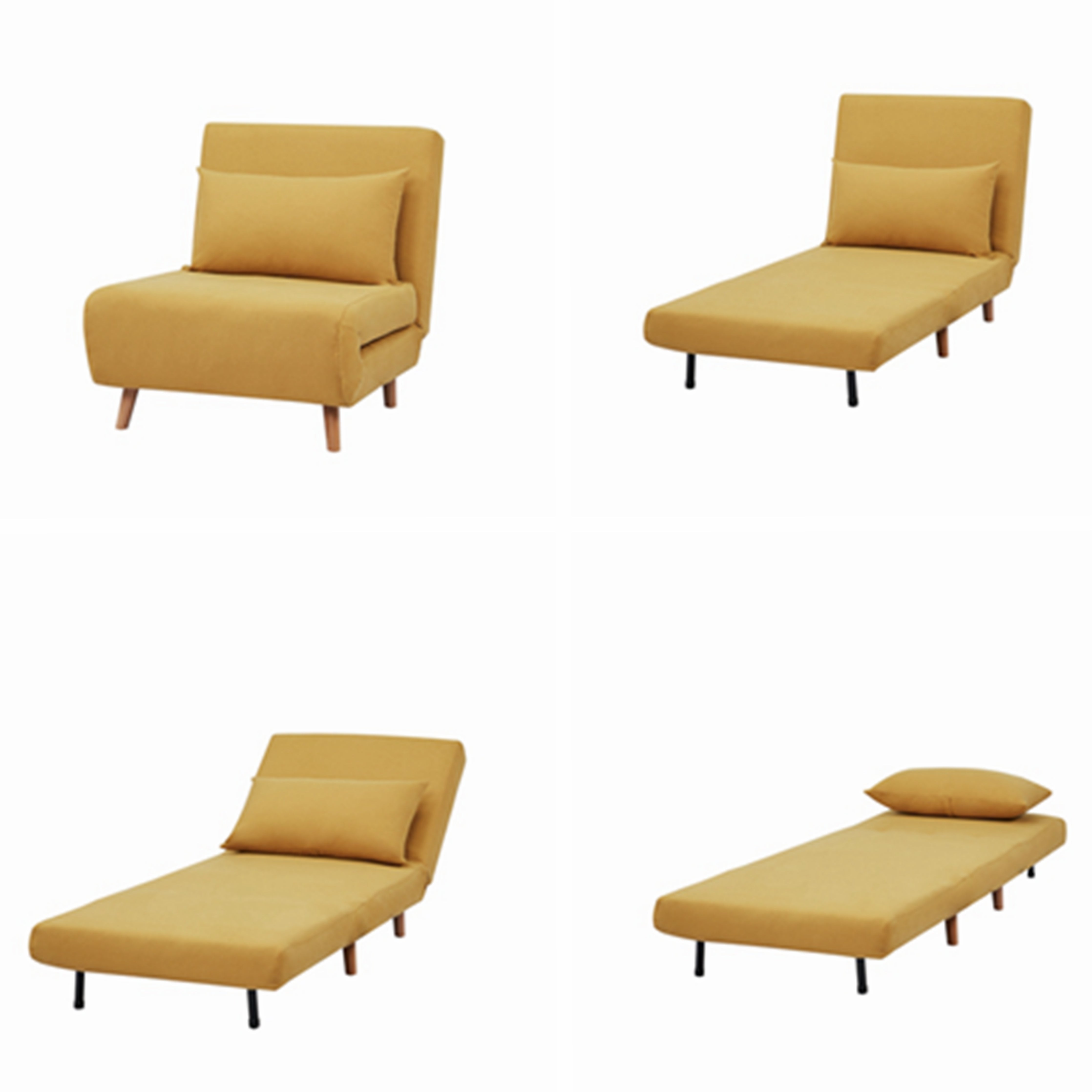 Yellow best sale convertible chair